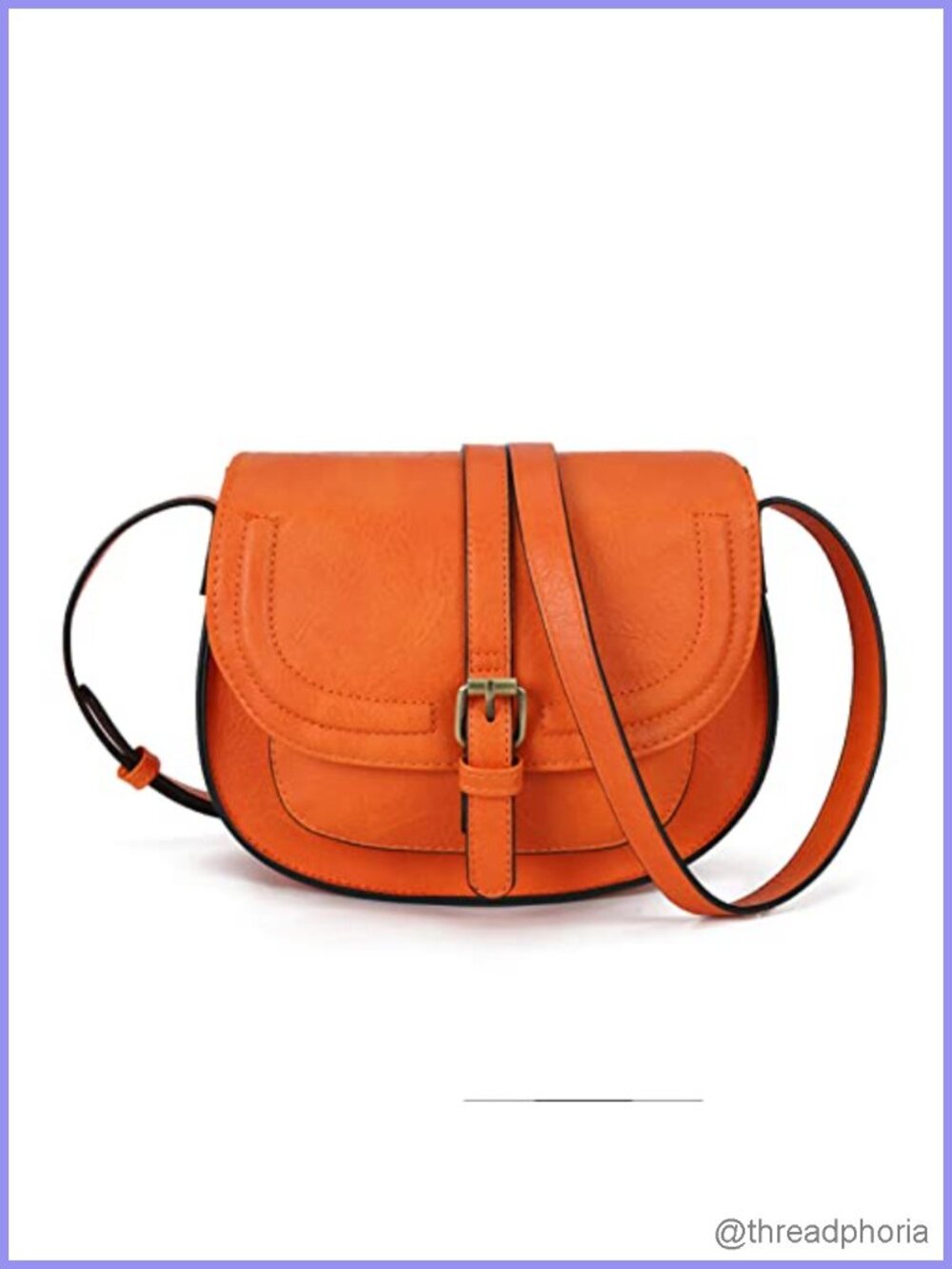 Vegan Leather Crossbody Saddle Purse for Women Boho Handbag